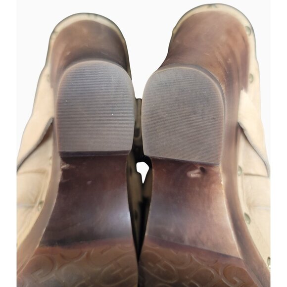 UGG Womens Leather Clogs Size 9 Light Tan - Picture 9 of 16